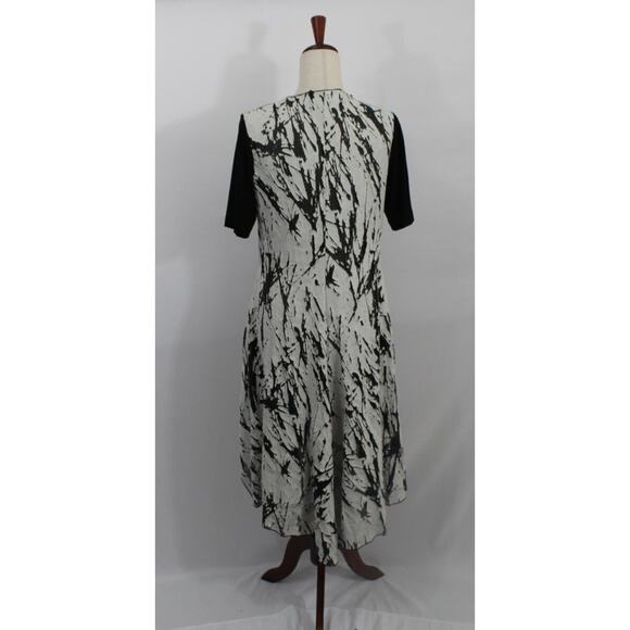 XD Xenia Design Sz 38 L 8 Black Gray Linen Blend Lagenlook Dress - Picture 4 of 10